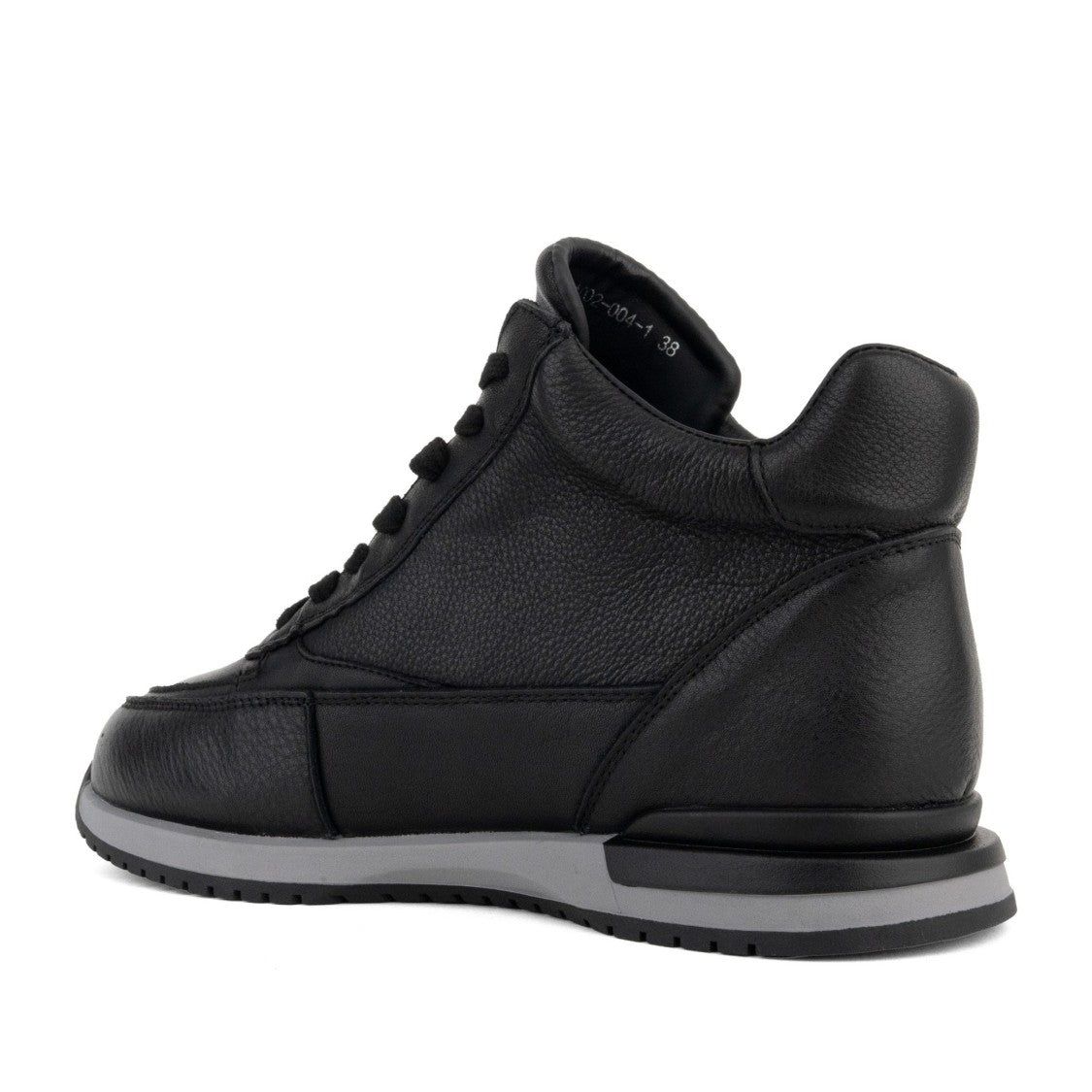 Linda Baumann Black Platform Sole Leather Ankle Boots