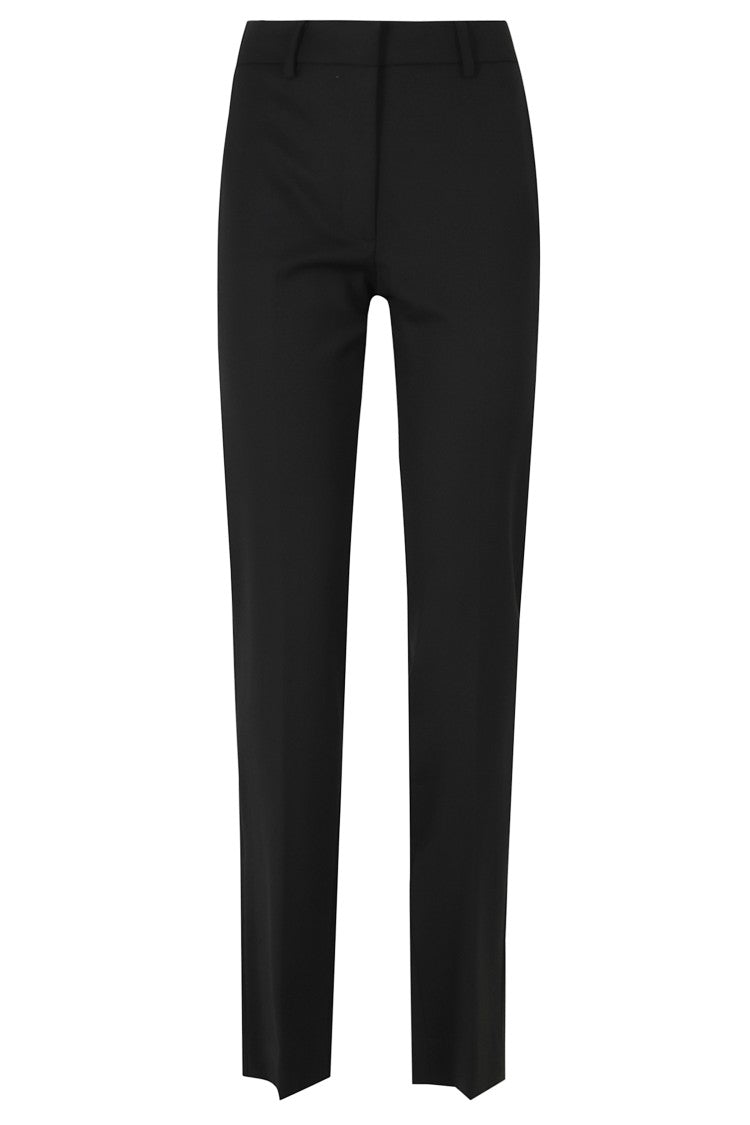 Federica Tosi Black Frescolana Straight-Leg Polyester-Blend Pants