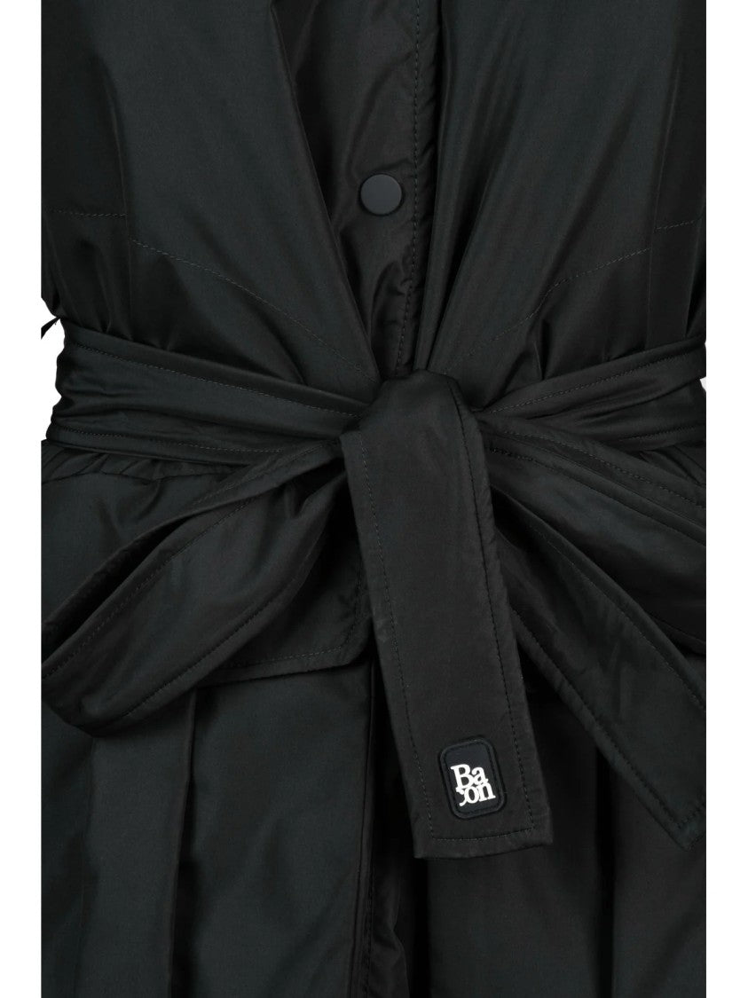 Bacon Black Polyester Claude Coat