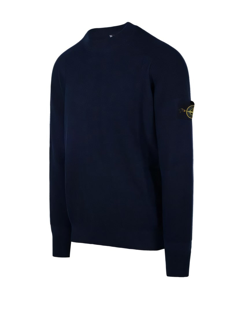 Stone Island Textured Knit Crew Neck Sweater