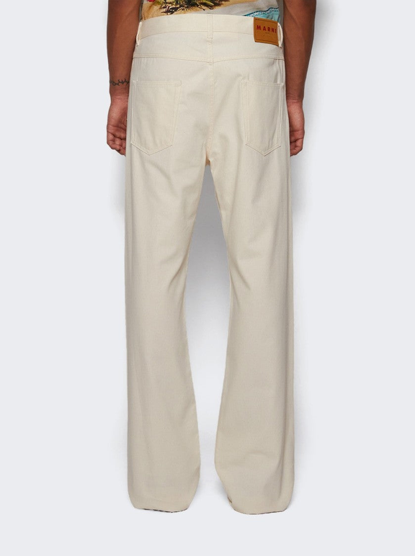 Marni Straight Leg Trousers - Bone