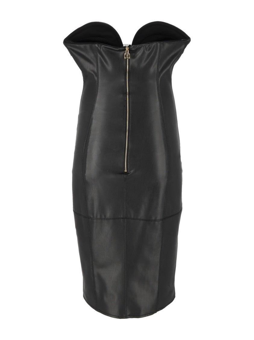 Elisabetta Franchi Black Strapless Sweetheart Mini Dress