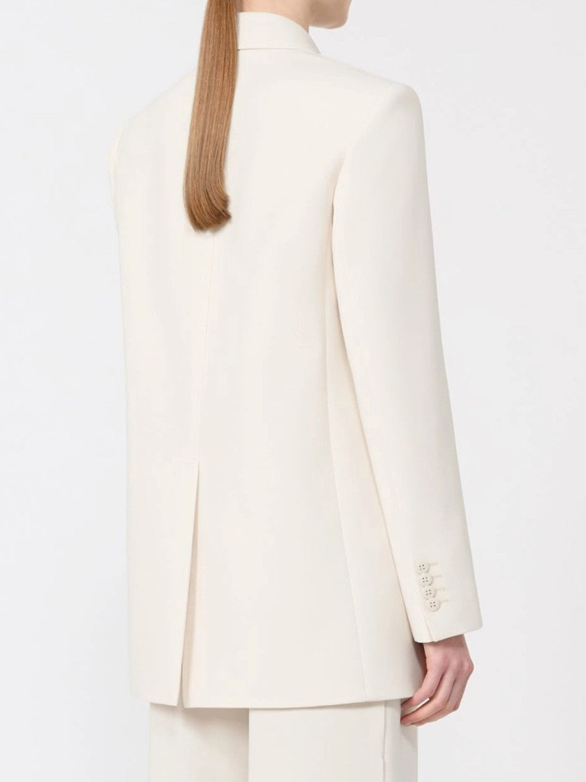 Max Mara White Bosco Structured Tailored Blazer
