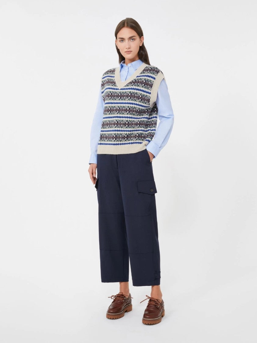 Max Mara Cropped Straight-Leg Pants With Flap Pockets