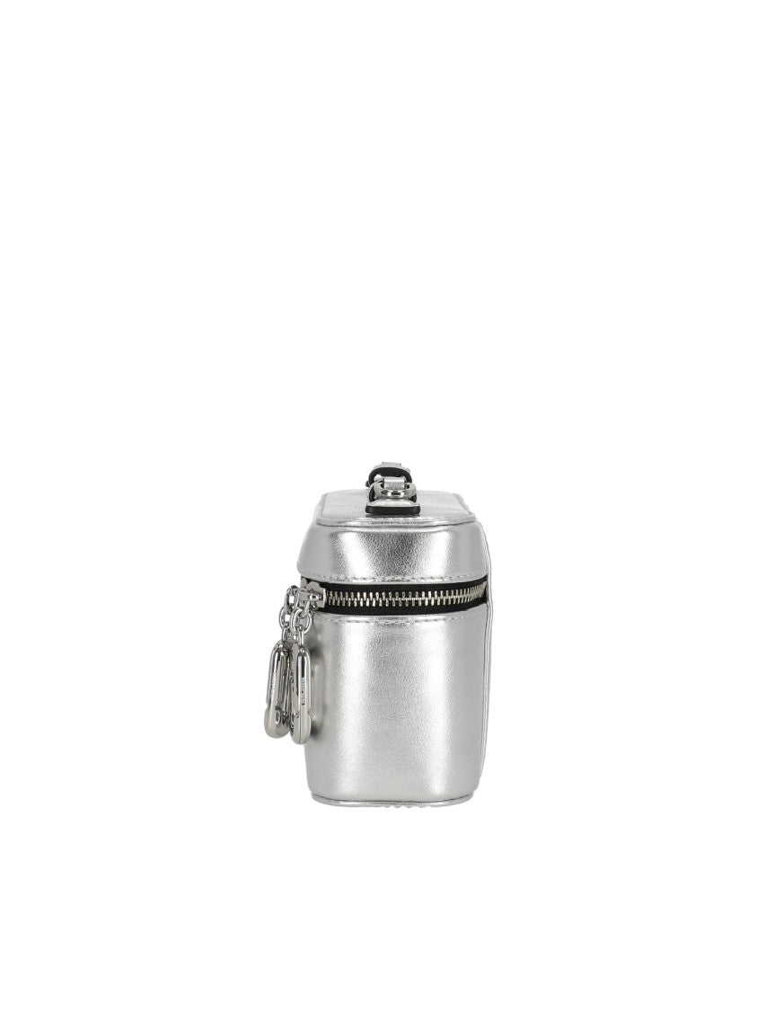 Marc Jacobs Silver The East West Vanity Leather Bag