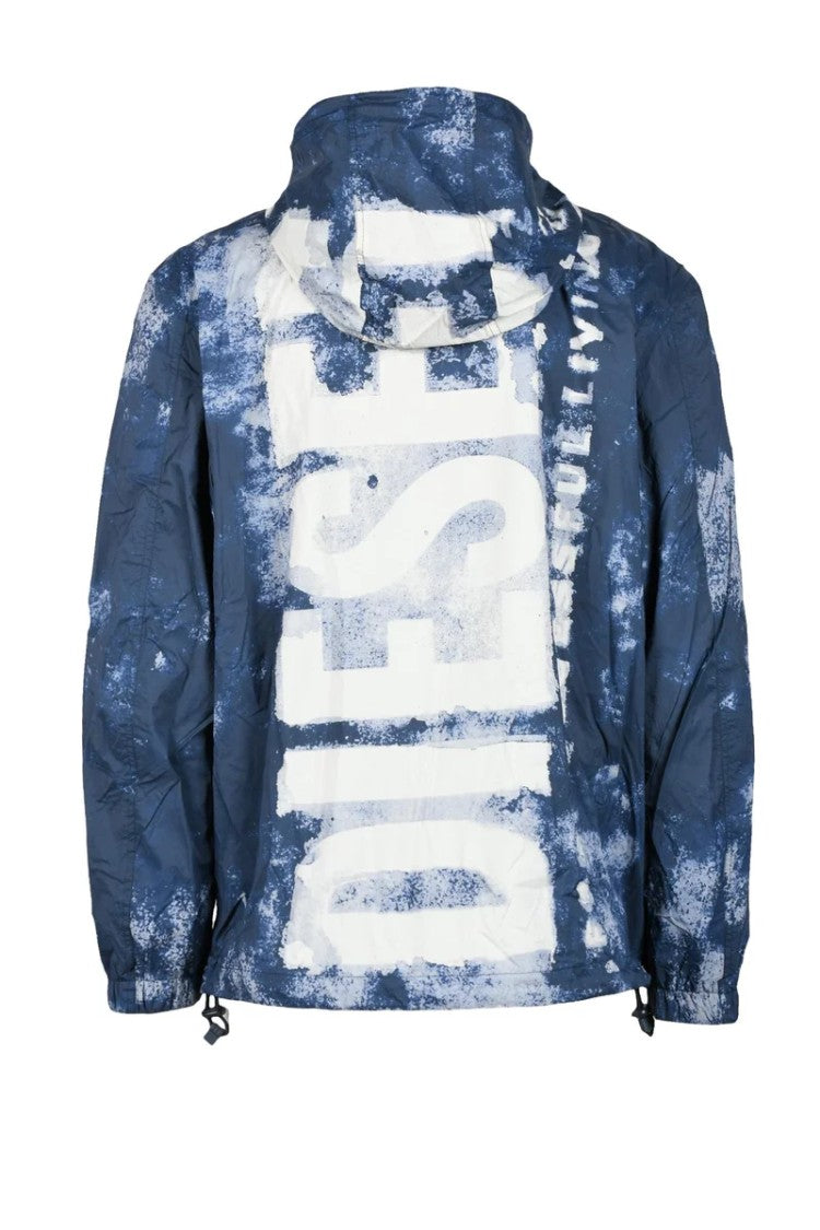 Diesel Windbreaker Jacket - Blue/White