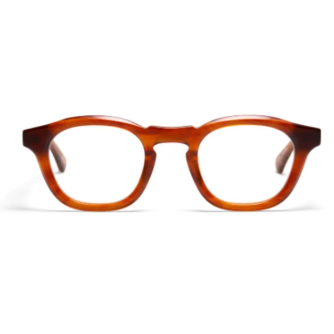 Peter And May Toy Rounded Square Acetate Sunglasses With Walnut Gradient Finish