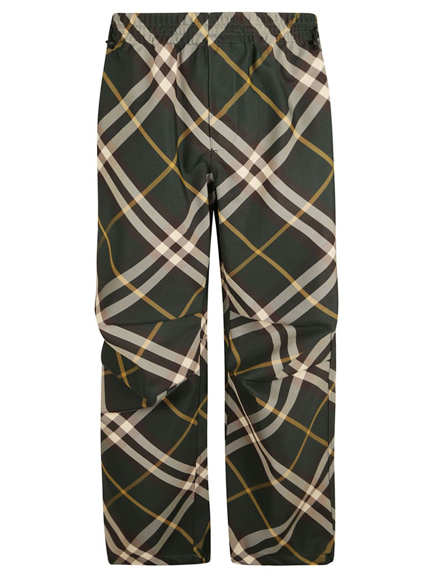 Burberry Plaid Trousers With Comfort Elastic Waistband