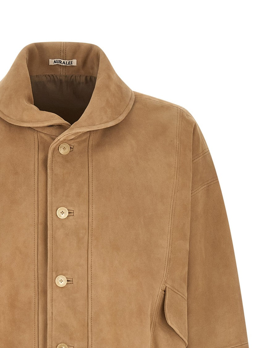 Auralee Full Grain Leather Blouson