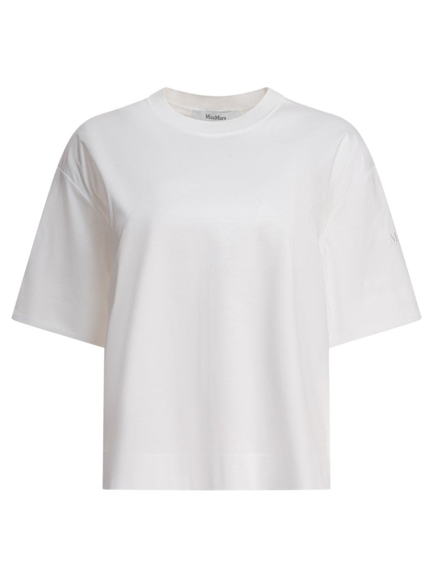 Max Mara Pure Cotton Short-Sleeve Shirt With Design