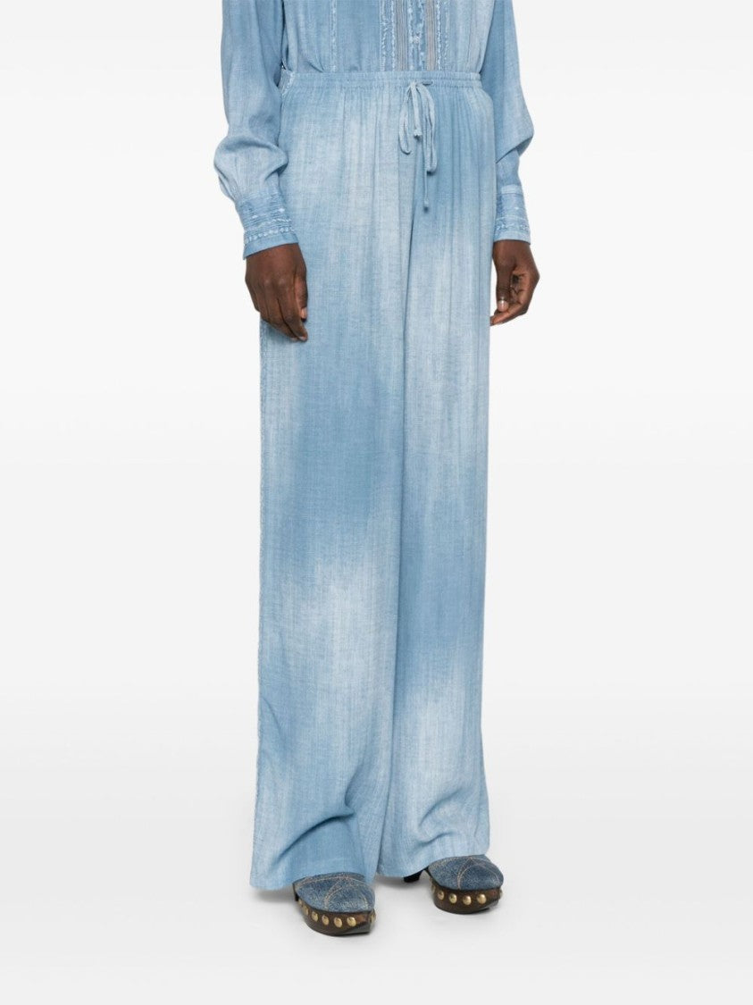 Ermanno Scervino Dart-Detailing Trousers With Embroidered Motif