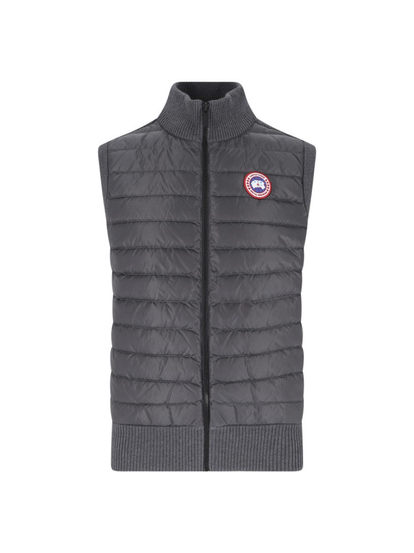 Canada Goose Grey Hybridge Knit Merino Wool Padded Sweater Vest