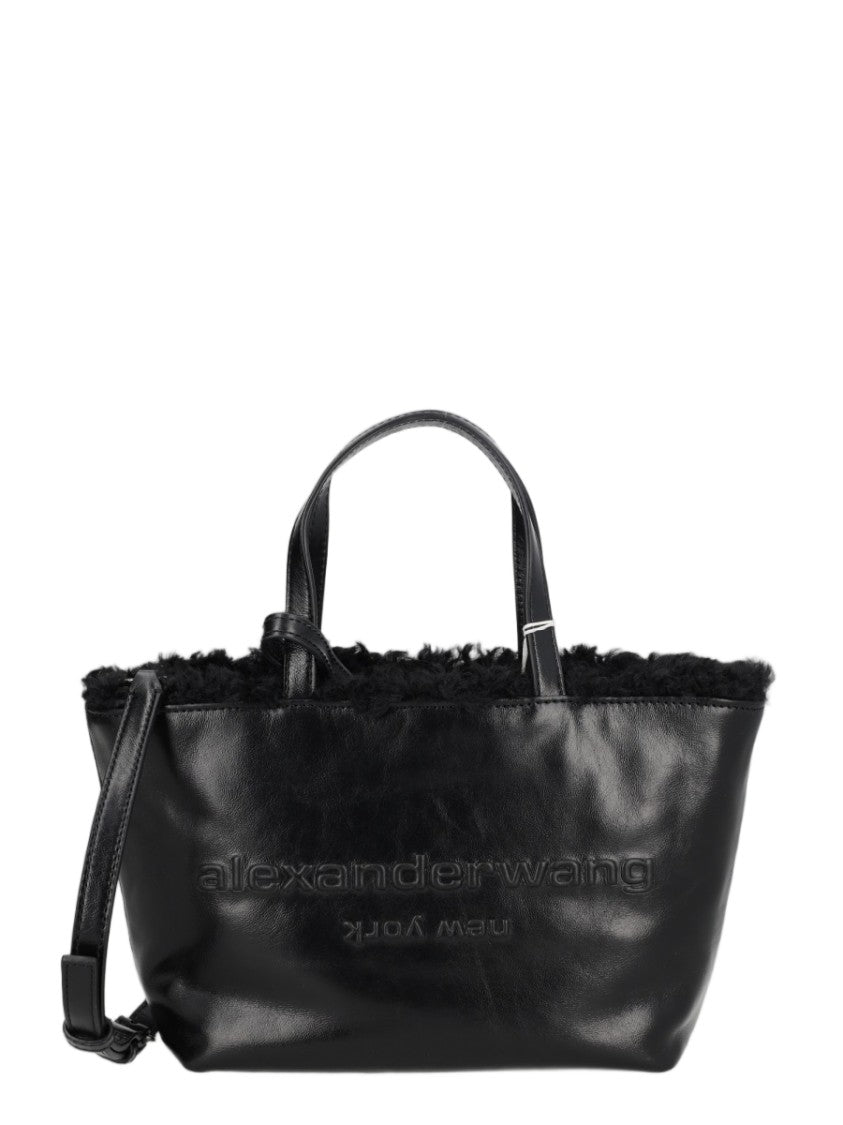 Alexander Wang Black Cow Leather Rectangular Handbag