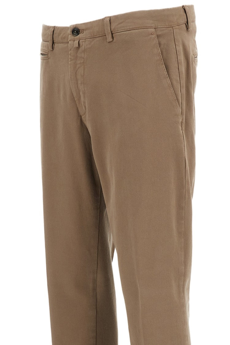 Briglia 1949 Beige Stretch Cotton Straight-Leg Pants