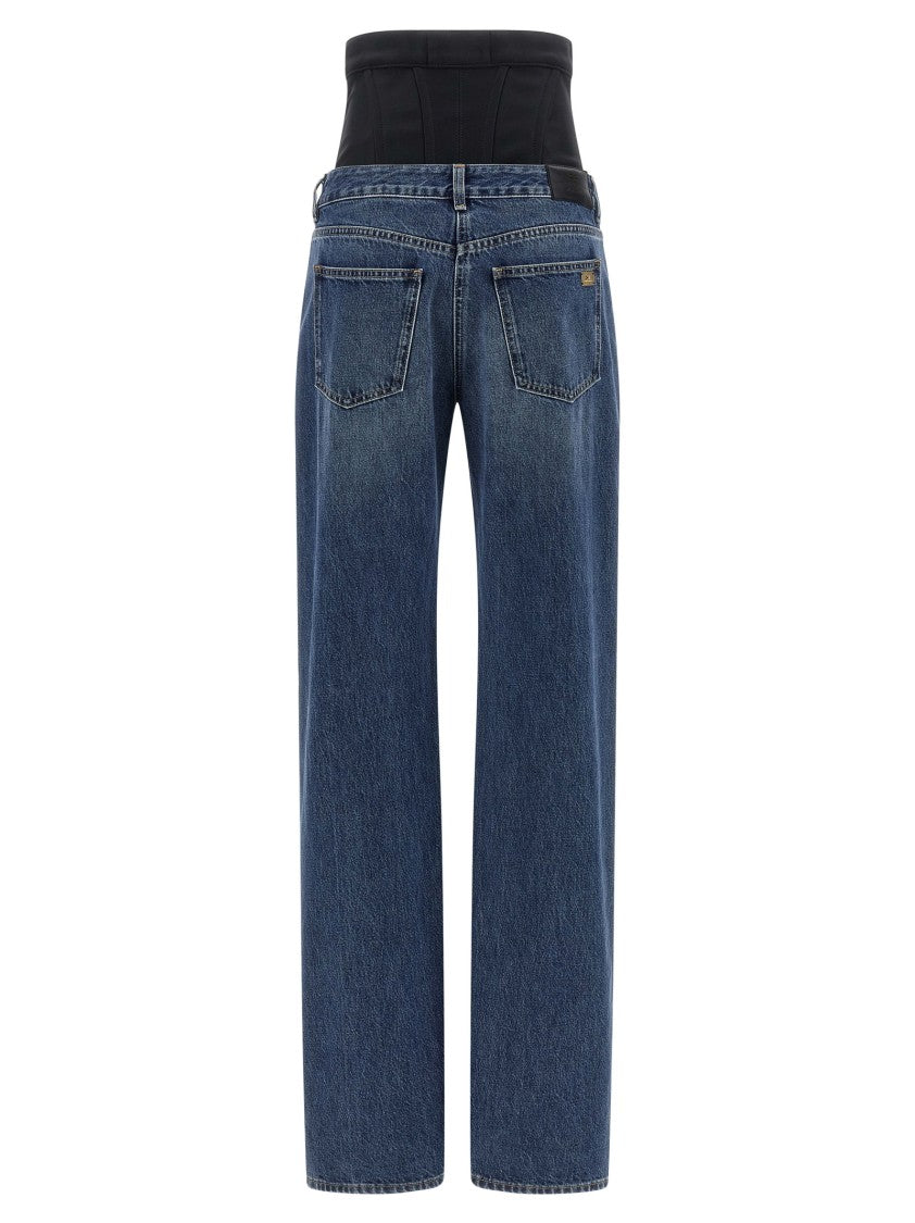 Elisabetta Franchi Bustier Insert Jeans