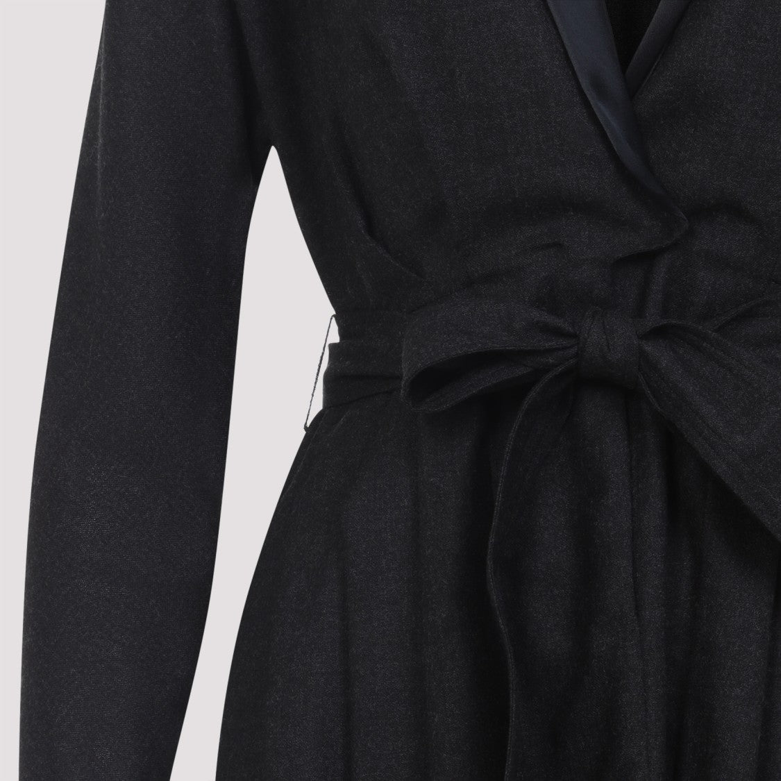 Alberta Ferretti Grey Virgin Wool Midi Dress