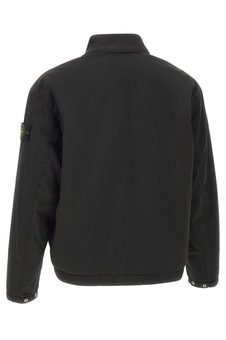 Stone Island Cropped Button-Up Structured Jacket