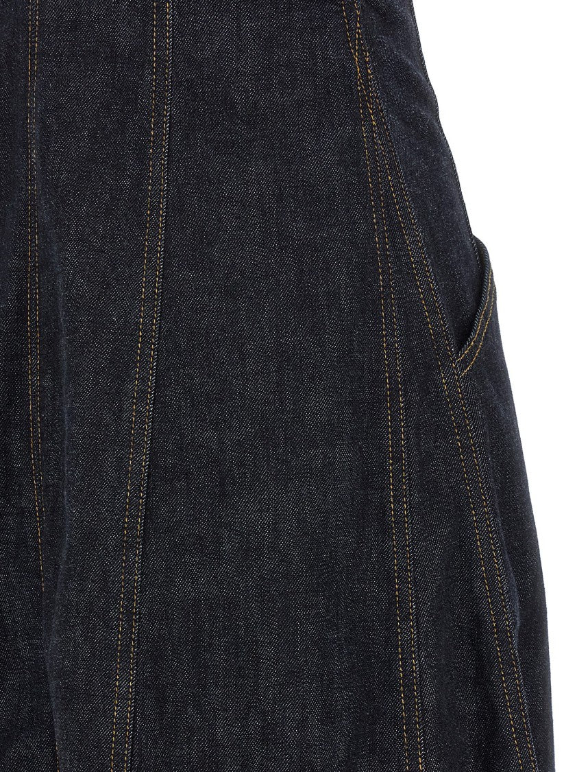 Self-Portrait 'Indigo Denim Midi' Dress