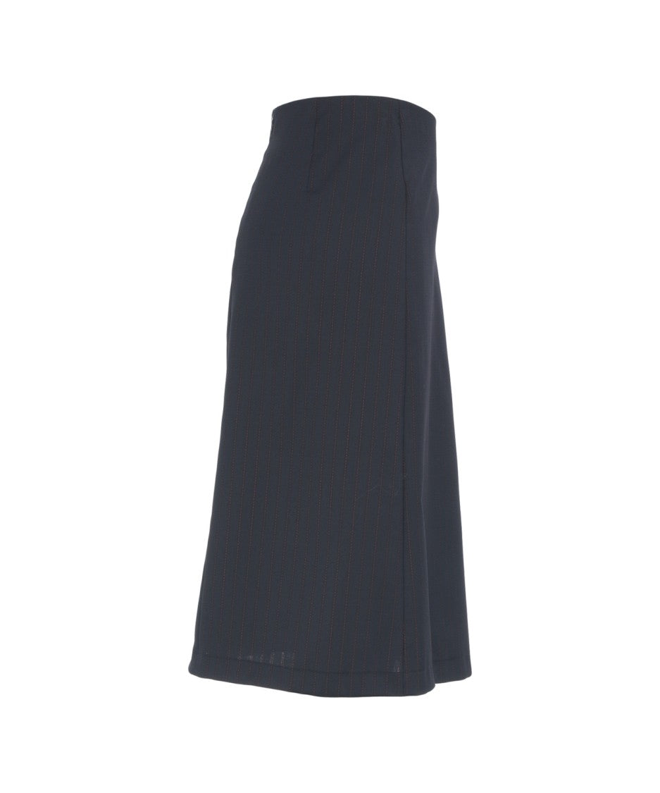 Ottod'ame Asymmetric Midi Skirt
