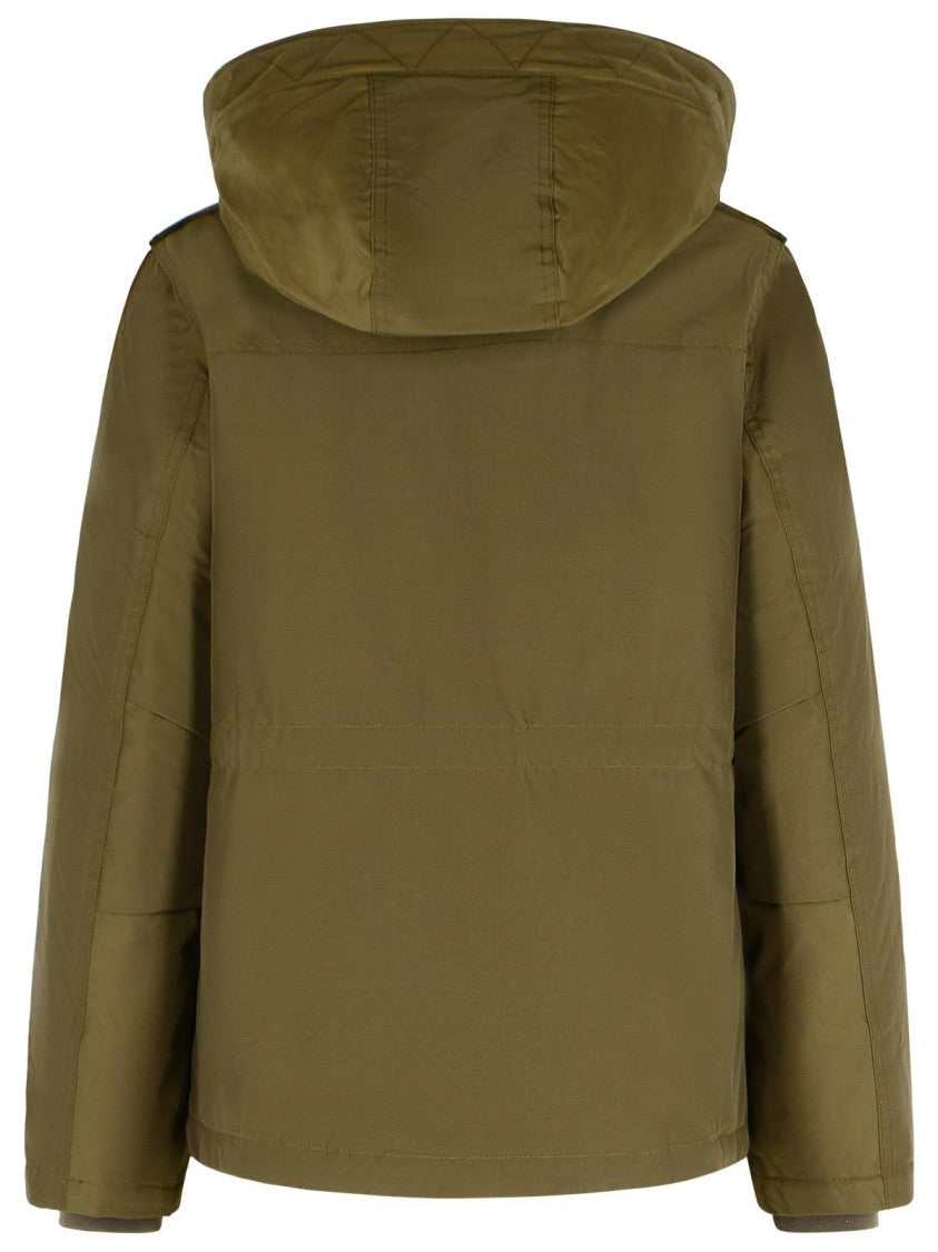 Woolrich John Rich & Bros 'Military' Padded 'Ramar Cloth' Green Hooded Jacket