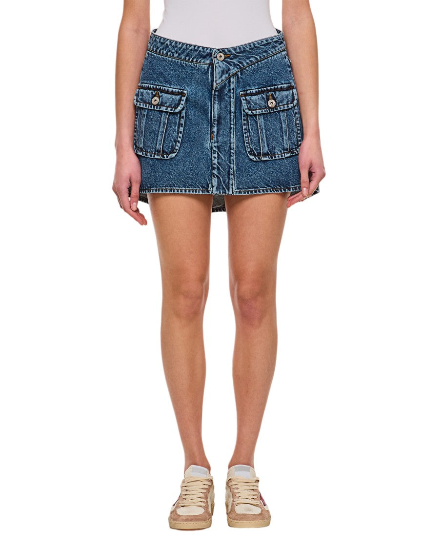 J. W. Anderson Irregular Hemline Mini Skirt With Front Patch Pockets