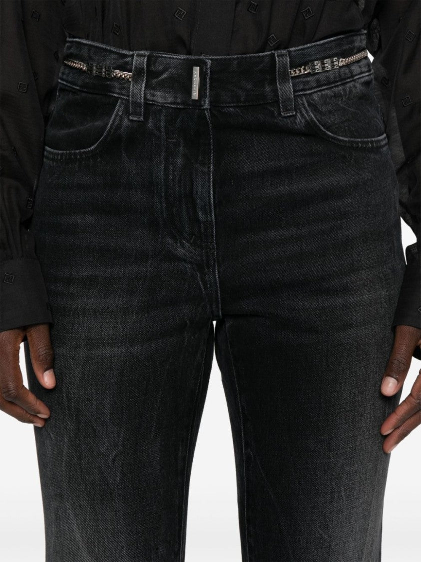 Givenchy Logo-Plaque Bootcut Jeans