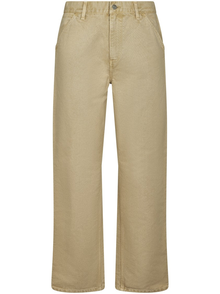 Carhartt Wip Relaxed Fit Straight Leg Trousers In Durable Organic Cotton Canvas