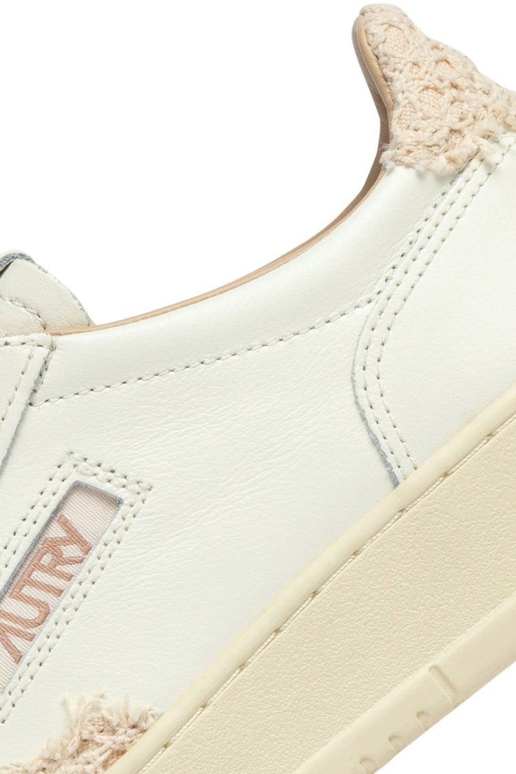 Autry White Medalist Macrame Leather Sneakers