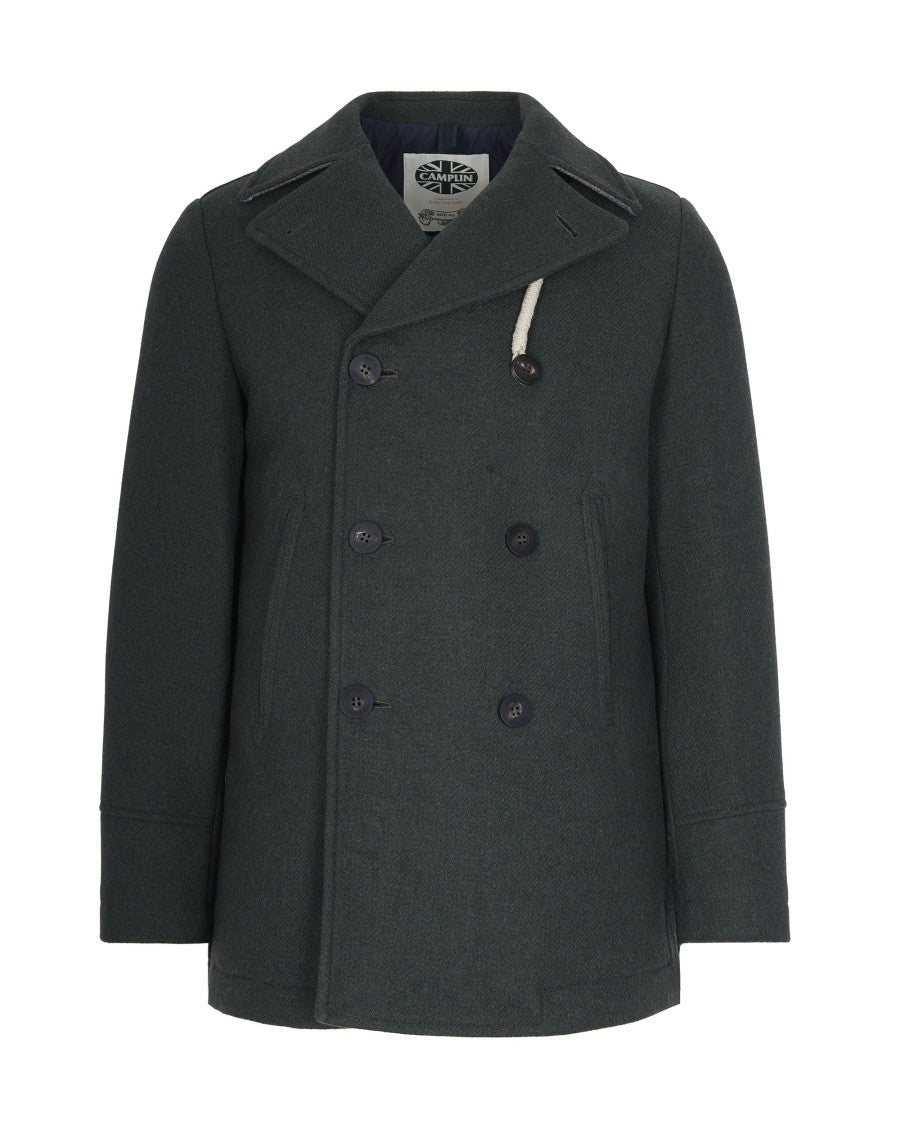 Camplin Double-Breasted Wool Blend Peacoat