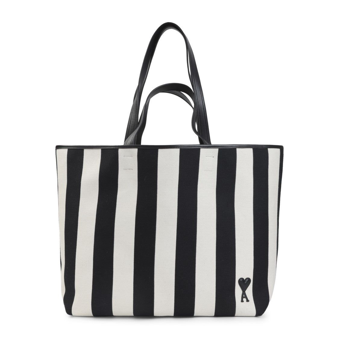 Ami Paris Cotton Canvas Shopper Tote Bag