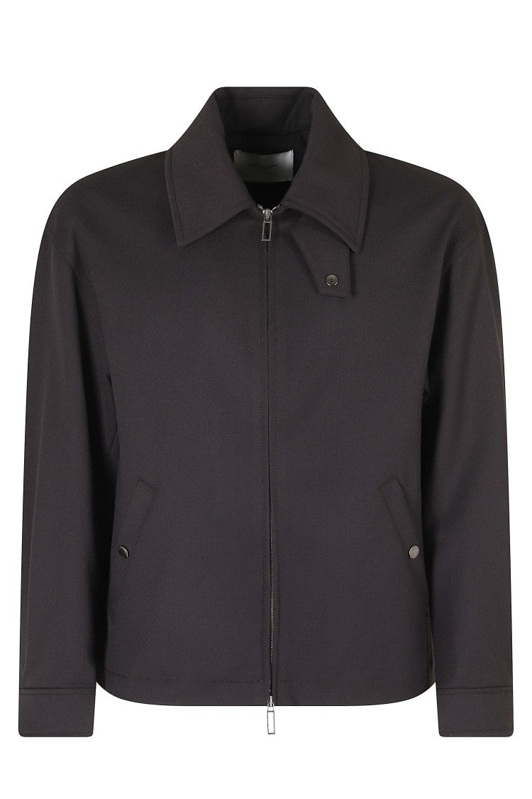 Paolo Pecora Short Brown Tecnolana Jacket With Classic Collar