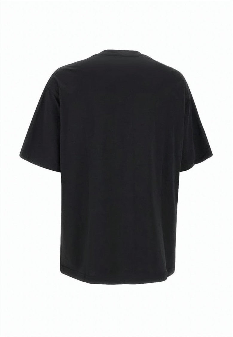 Versace Relaxed-Fit Black Graphic Print T-Shirt