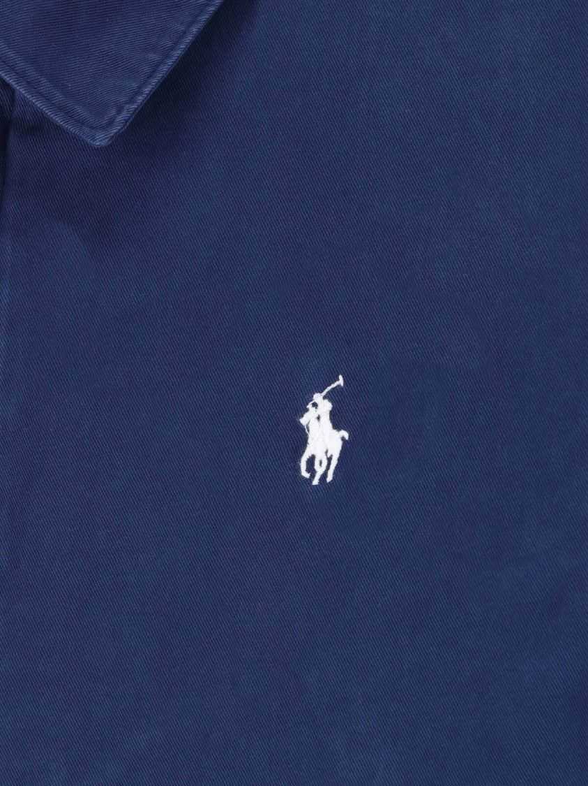 Polo Ralph Lauren Classic Zip-Up Jacket With Buttoned Collar And Embroidered Logo