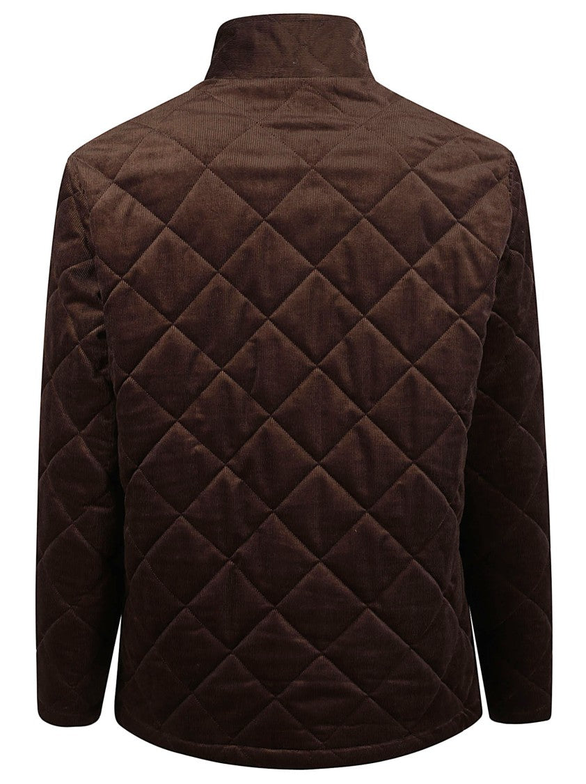 Fay Diamond-Patterned Quilted Cotton Coat
