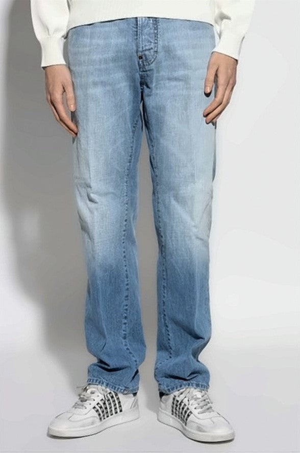 Dsquared2 Light Blue Straight-Leg Denim Pants