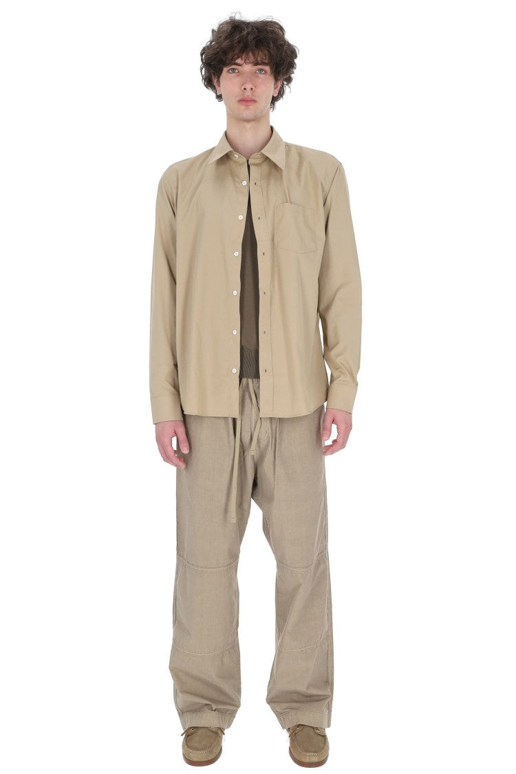 A.P.C. Owen Beige Organic Cotton Poplin Shirt