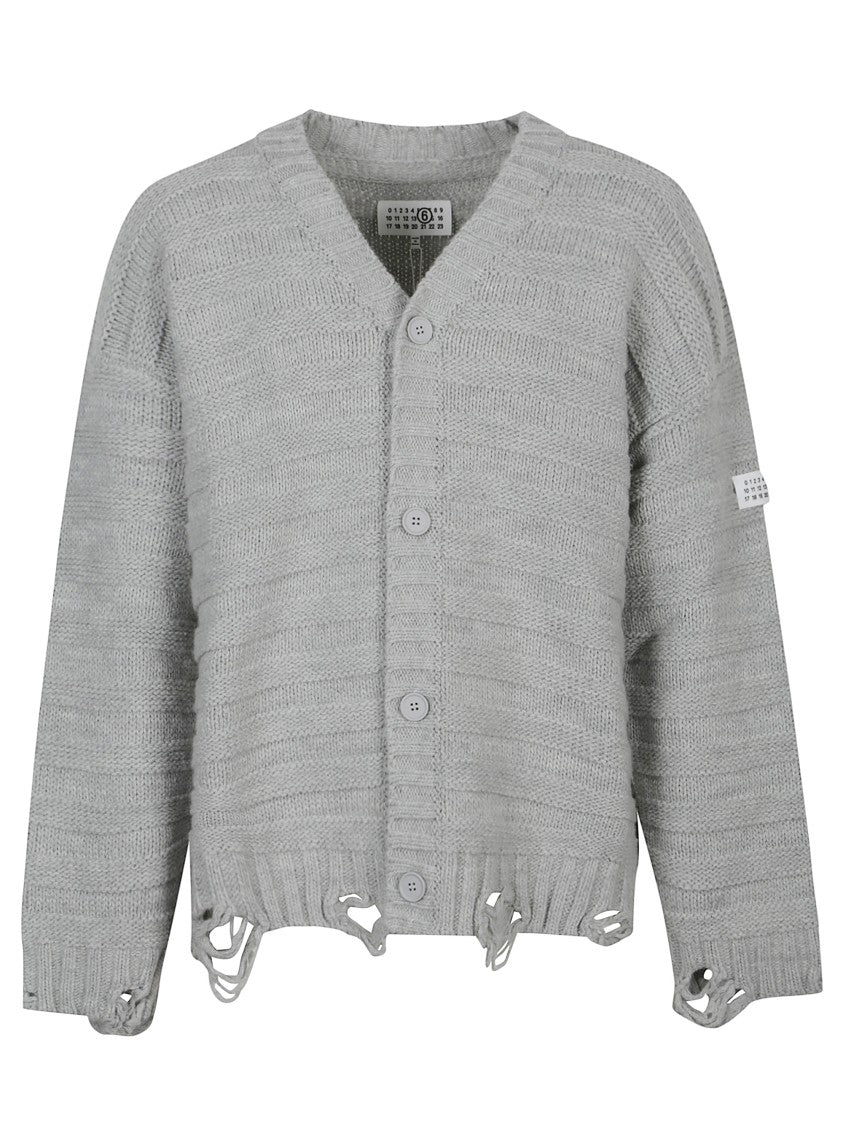 Mm6 By Maison Margiela Open Sweater With Logo