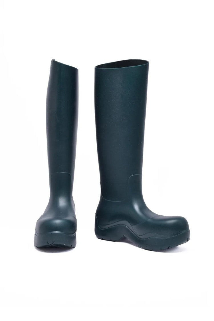 Bottega Veneta Rubber Galoshes - Forest Green