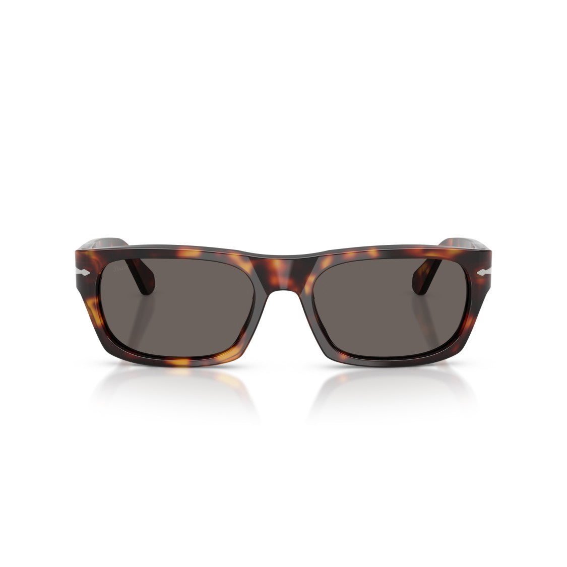 Persol Rectangular Tortoiseshell Acetate Sunglasses With Silver Arrow Detail