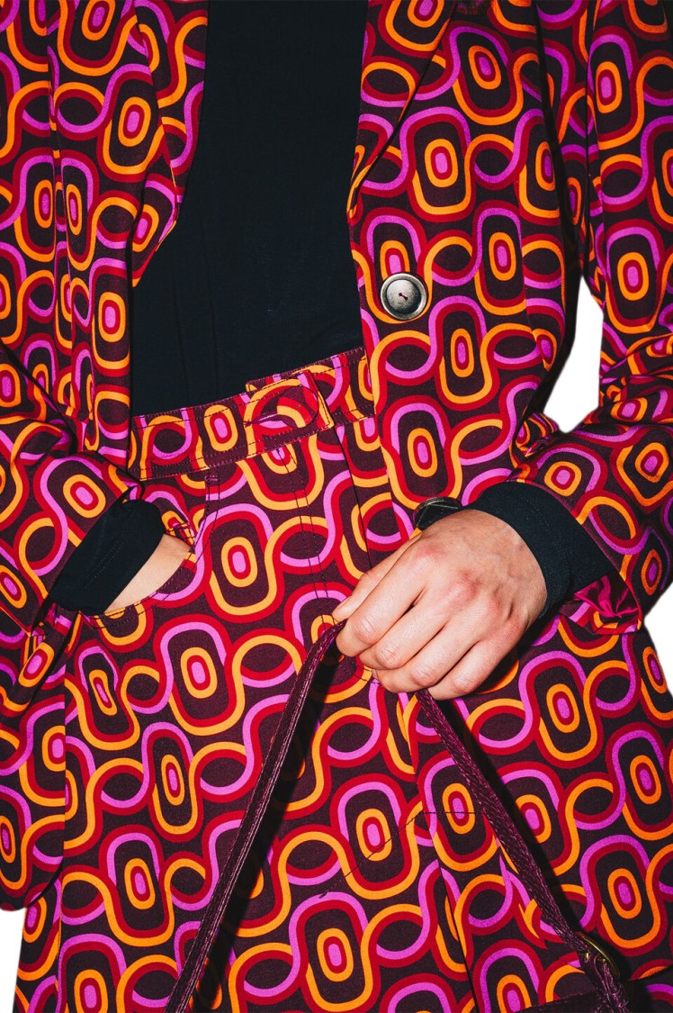 Maliparmi Rolling Chain Printed Double-Button Tailored Blazer