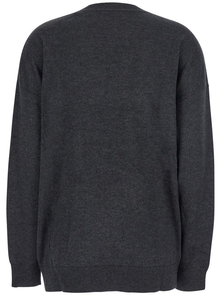 Isabel Marant Charcoal Chiraz Twist Detail Pullover