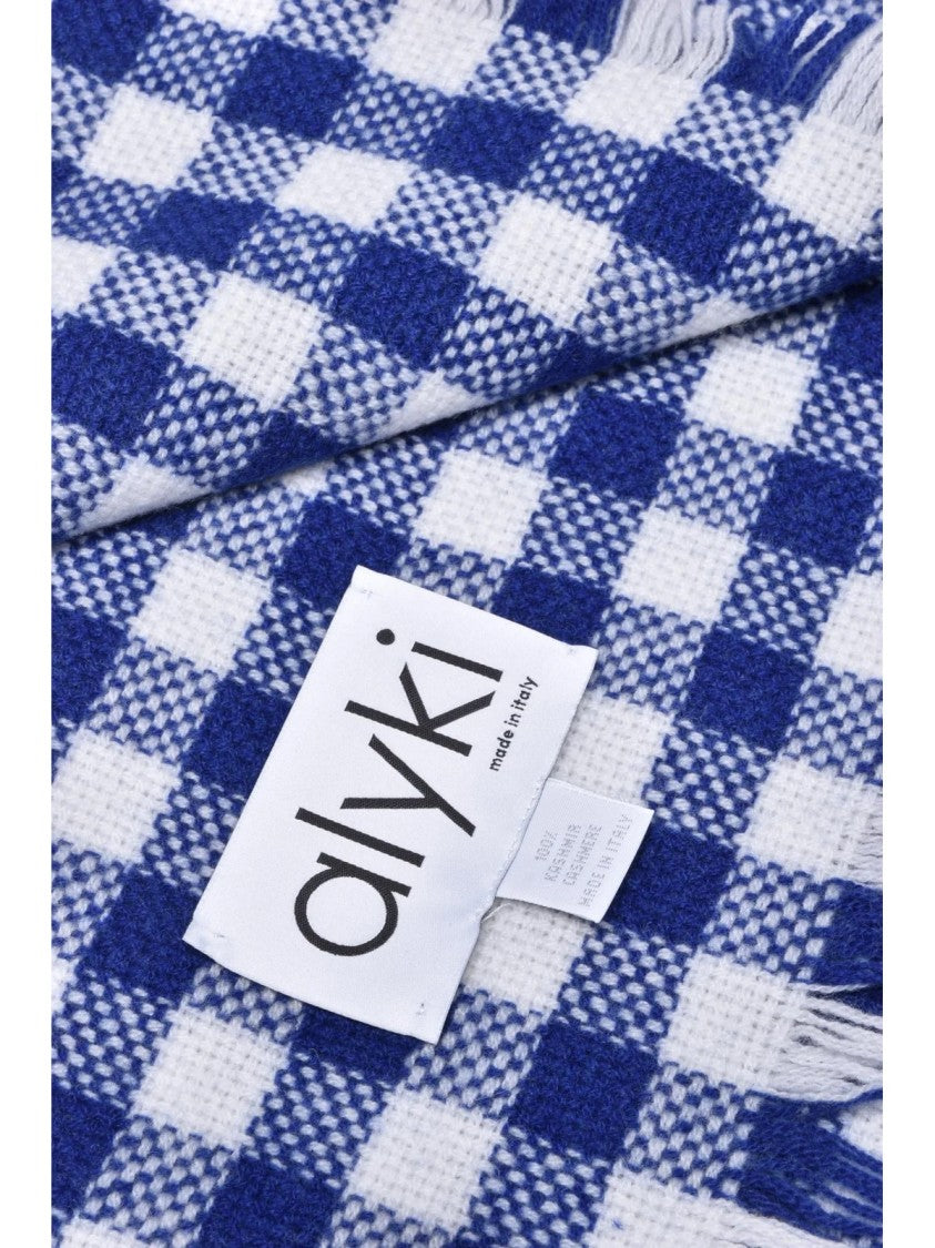 That's Alyki That's Alyki Cashmere Scarf - White/Blue