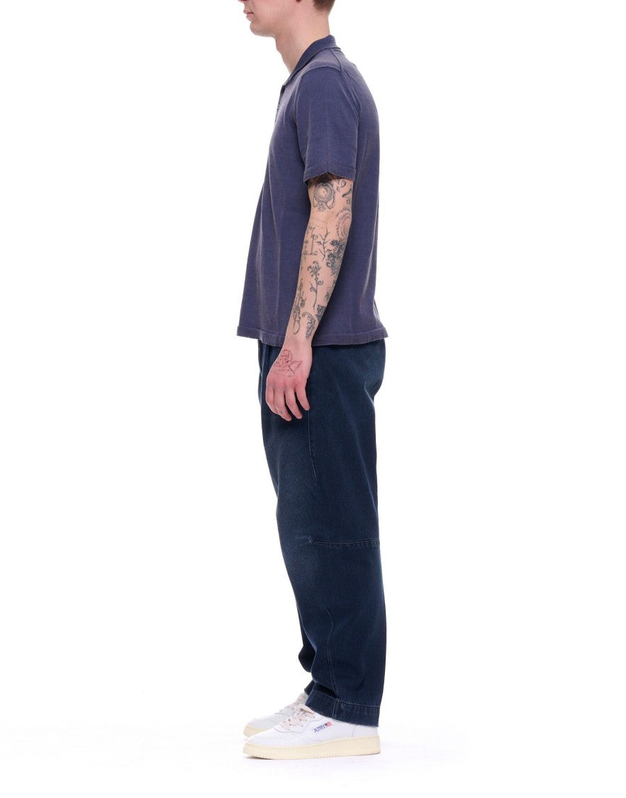 Fabrizio Del Carlo Blue Short Sleeve Regular Fit Polo Shirt