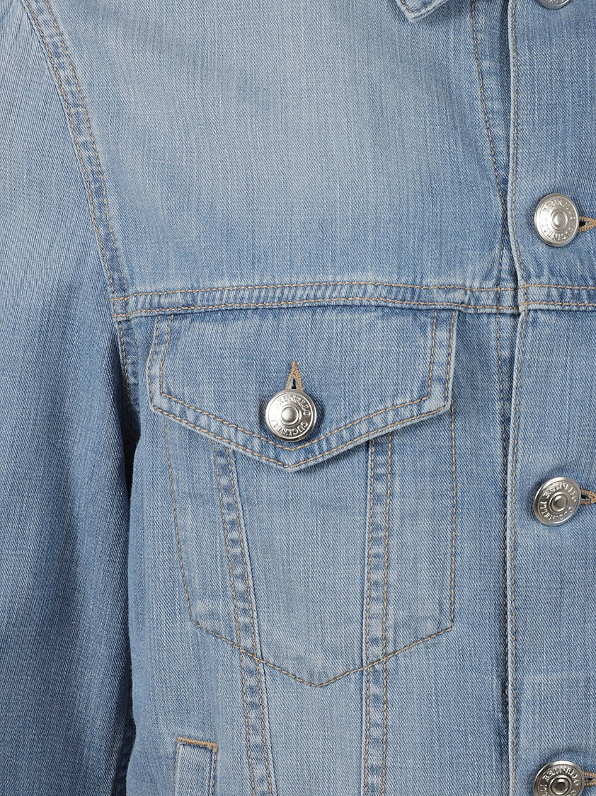 Brunello Cucinelli Button-Up Light Denim Jacket