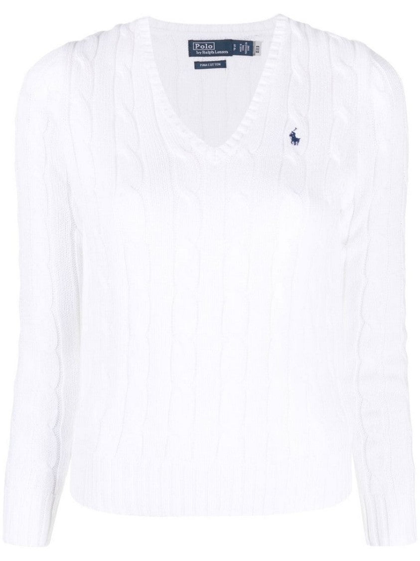 Polo Ralph Lauren White Cotton Sweater