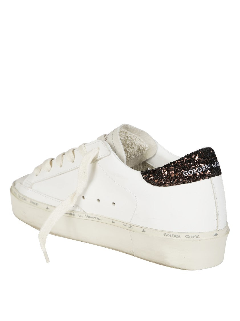 Golden Goose White High-Top Leather Sneakers With Platform Sole