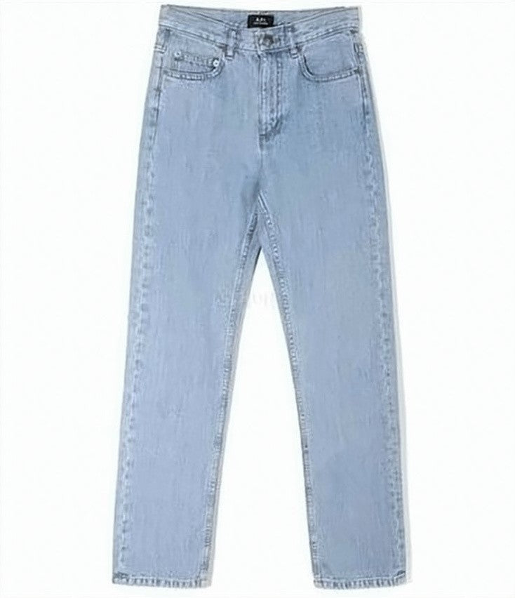 A.P.C. Light Blue Straight-Leg Denim Pants