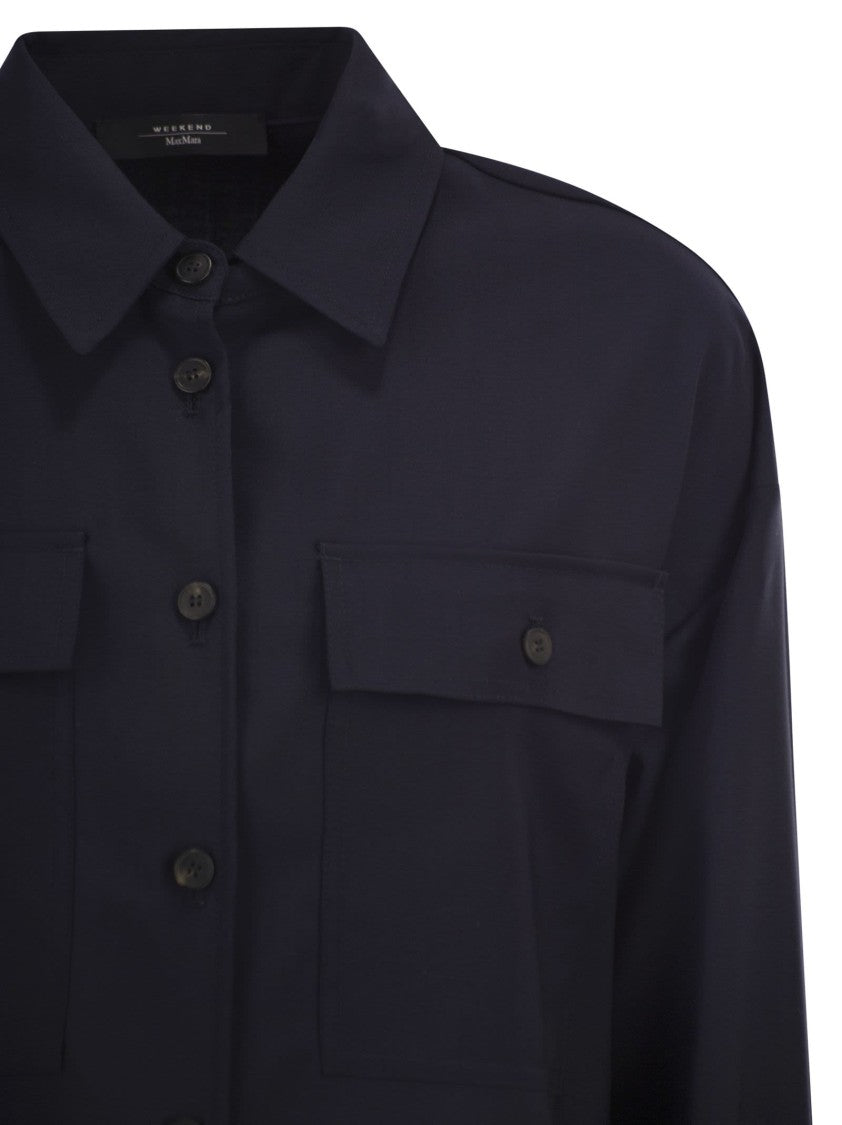 Max Mara Wkdmulino - Cropped Wool Canvas Jacket