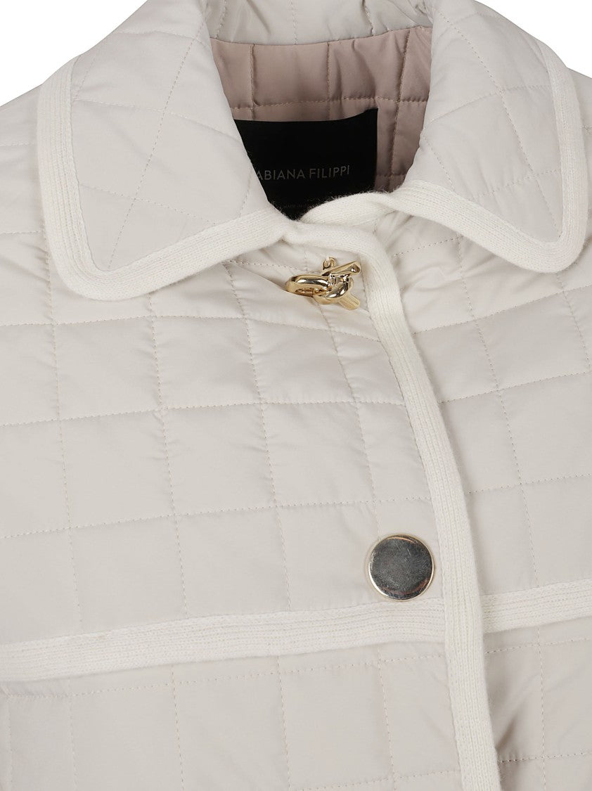 Fabiana Filippi Cropped Quilted Coat With Metallic Accents