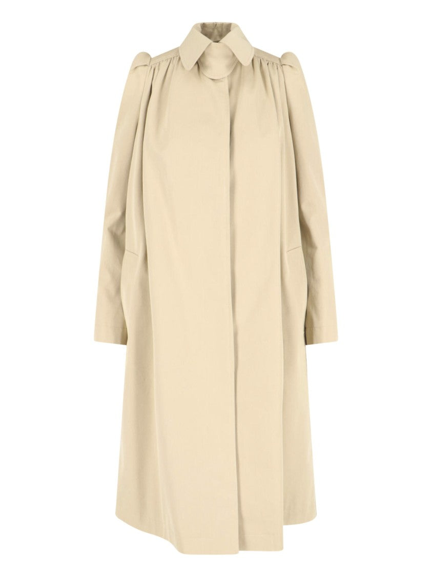 Alexander Mcqueen Beige Cotton Trench Coat